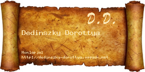 Dedinszky Dorottya névjegykártya